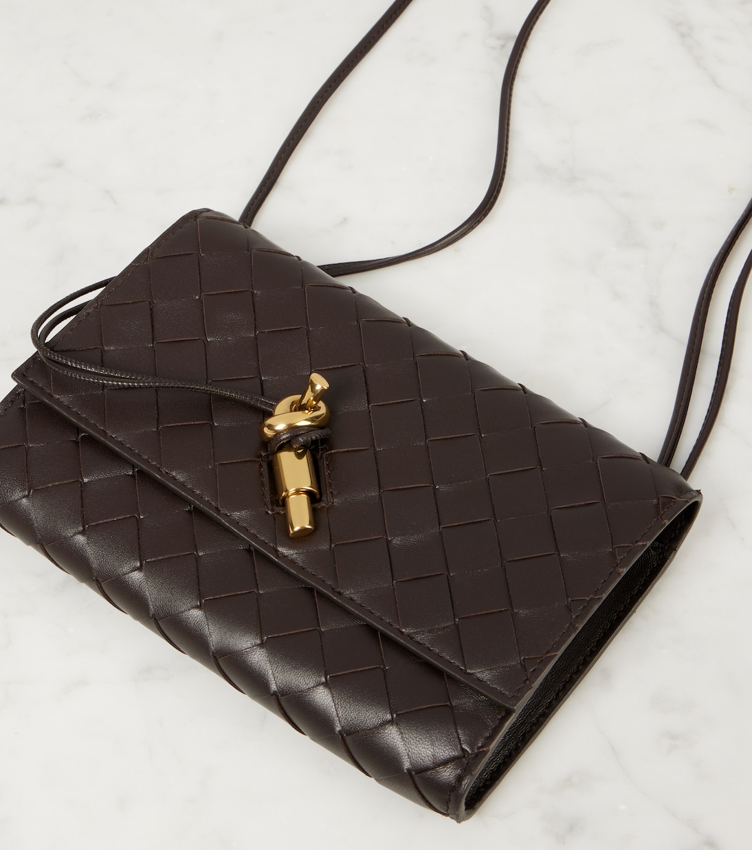 Andiamo Intrecciato leather pouch | Bottega Veneta