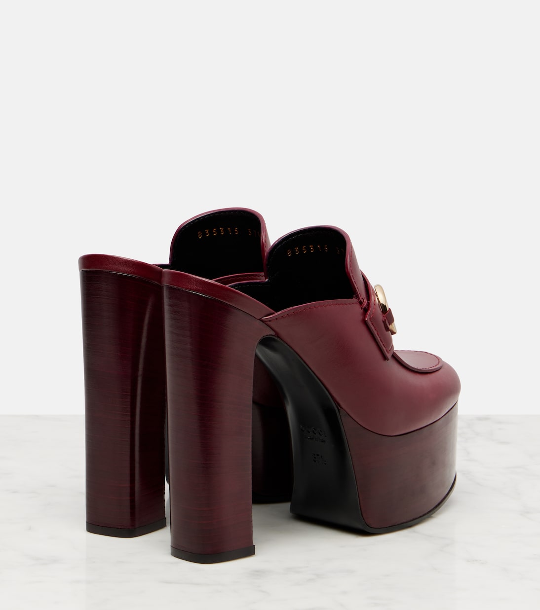 Horsebit 1955 leather platform mules | Gucci