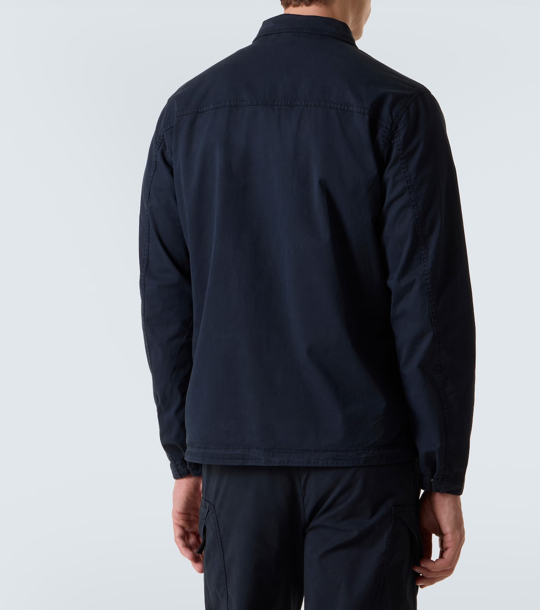 Cotton-blend twill zip-up overshirt | Stone Island