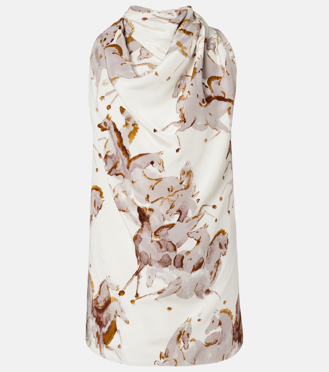 Top Sleary de seda drapeado | Altuzarra