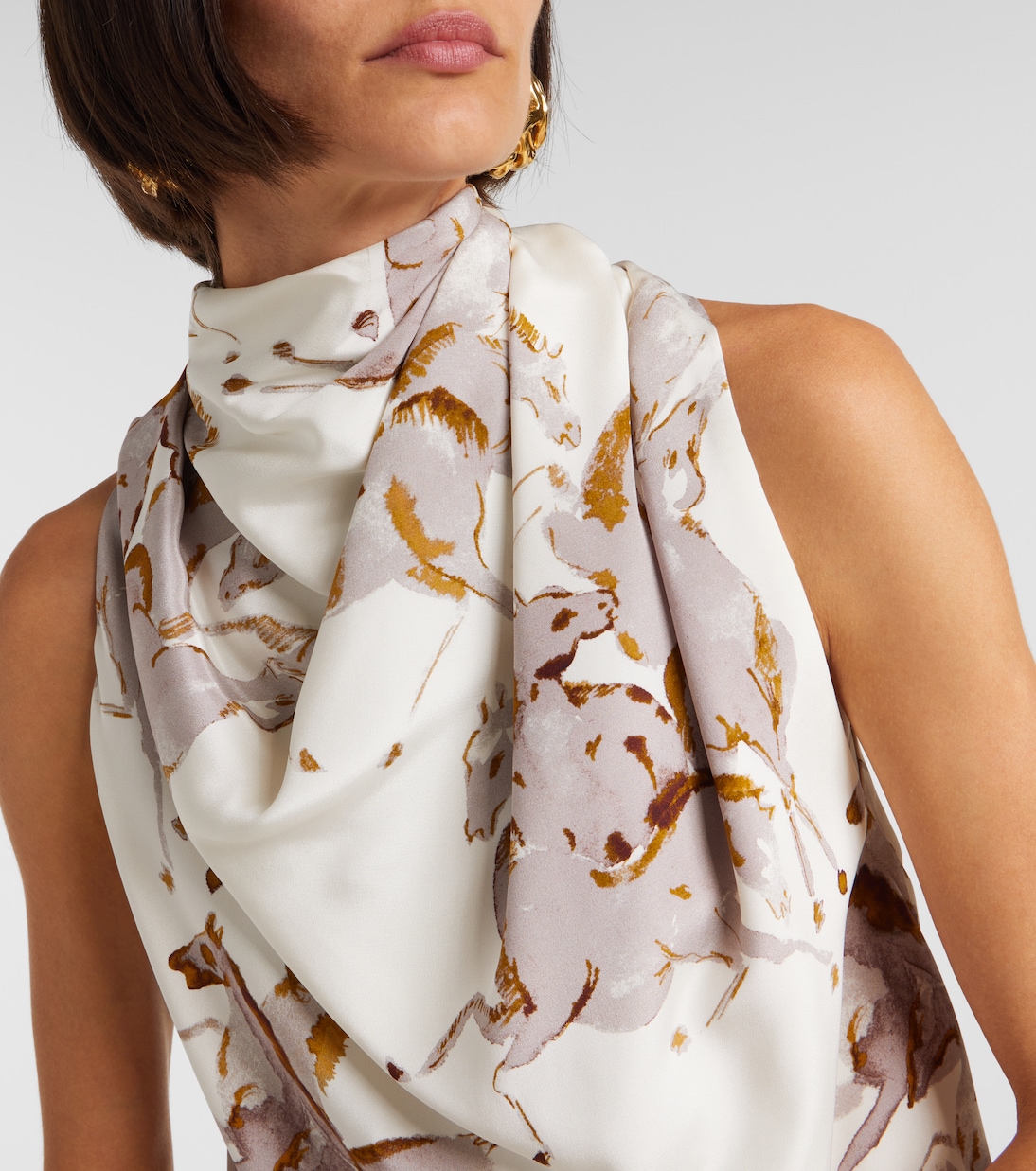 Top Sleary de seda drapeado | Altuzarra