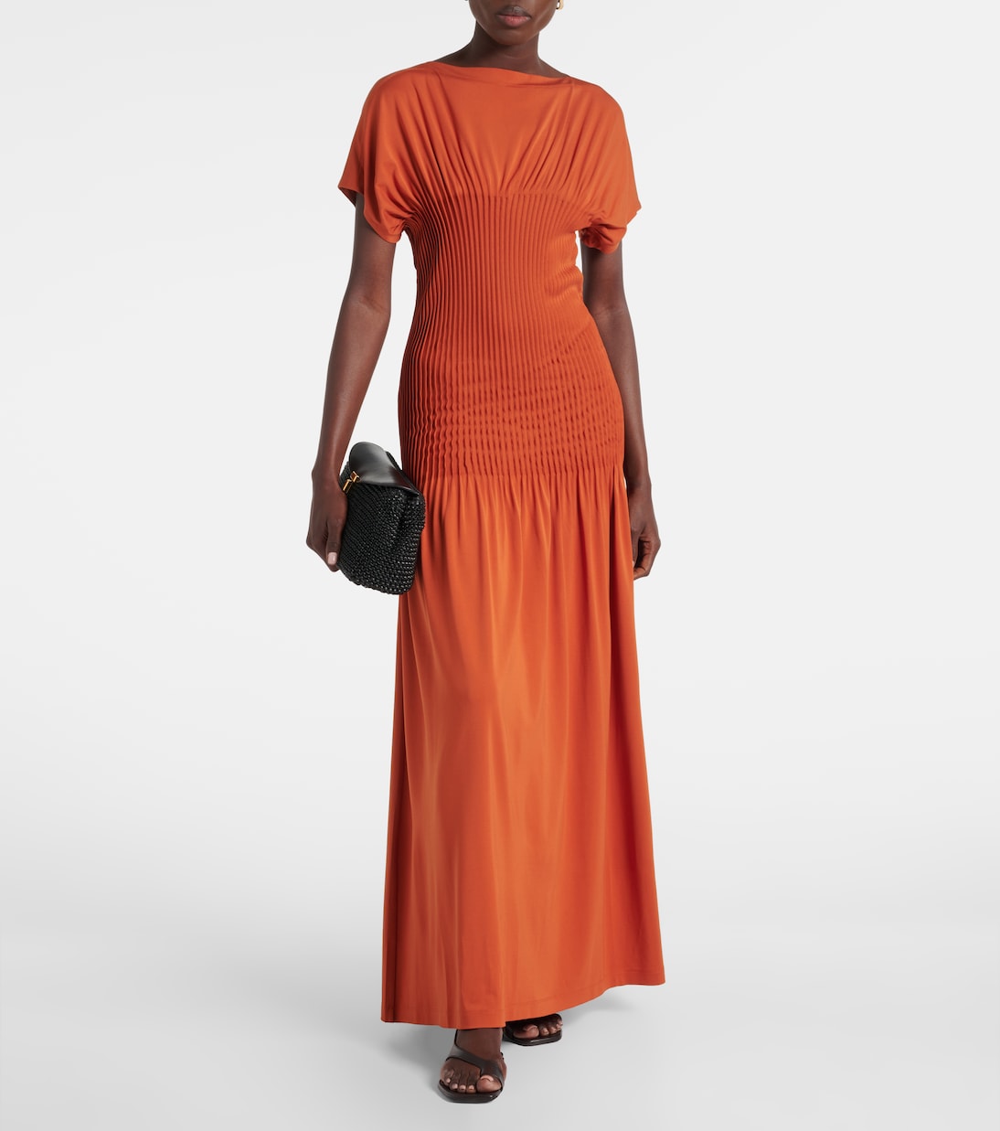 Pleated jersey maxi dress | Toteme