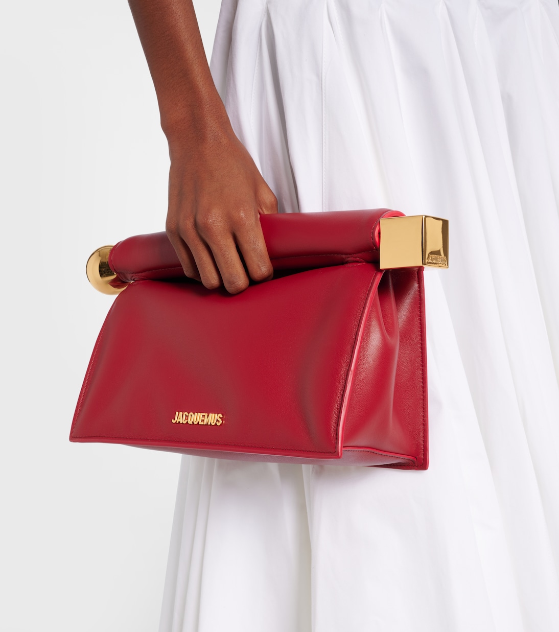 Pochette Rond Carré Small en cuir | Jacquemus