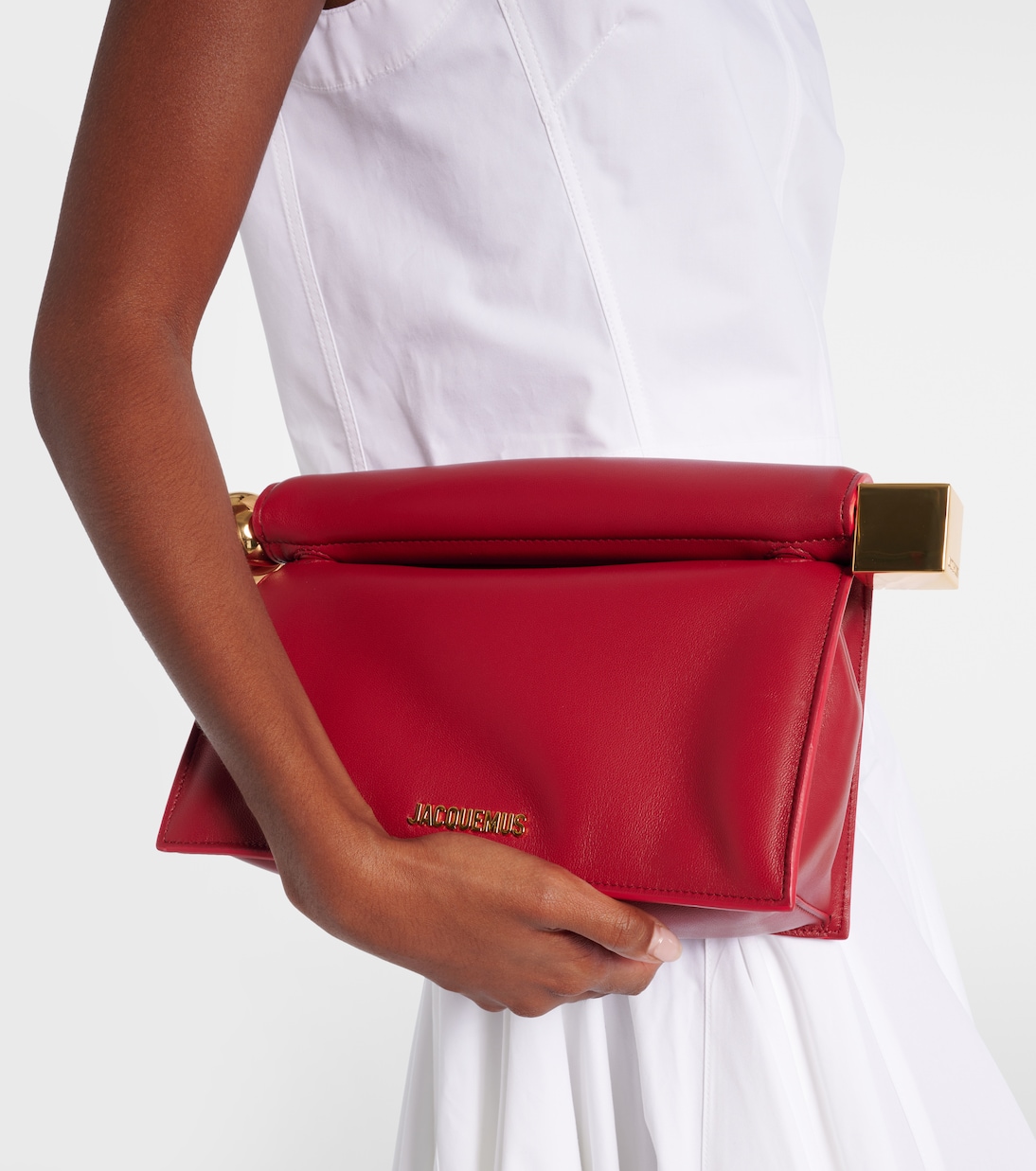 Pochette Rond Carré Small en cuir | Jacquemus