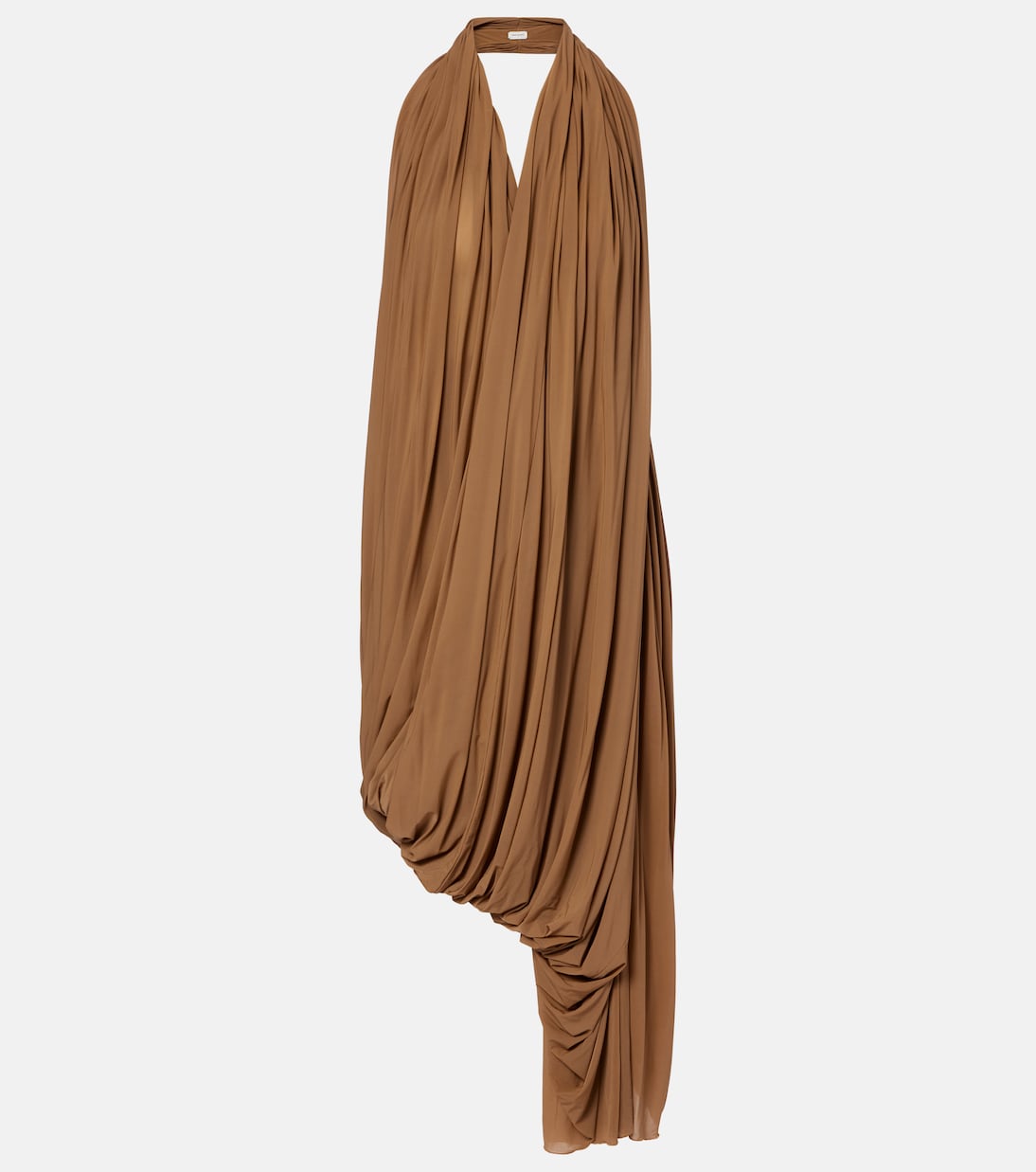 Draped halterneck sheer midi dress | Magda Butrym