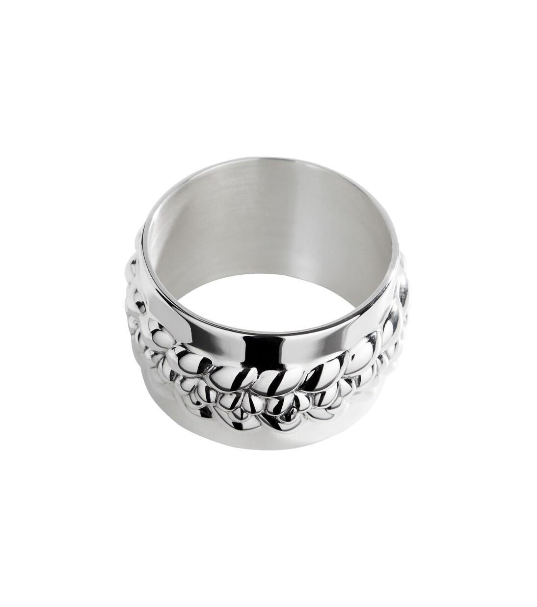 Rond de serviette Babylone en plaqué argent | Christofle