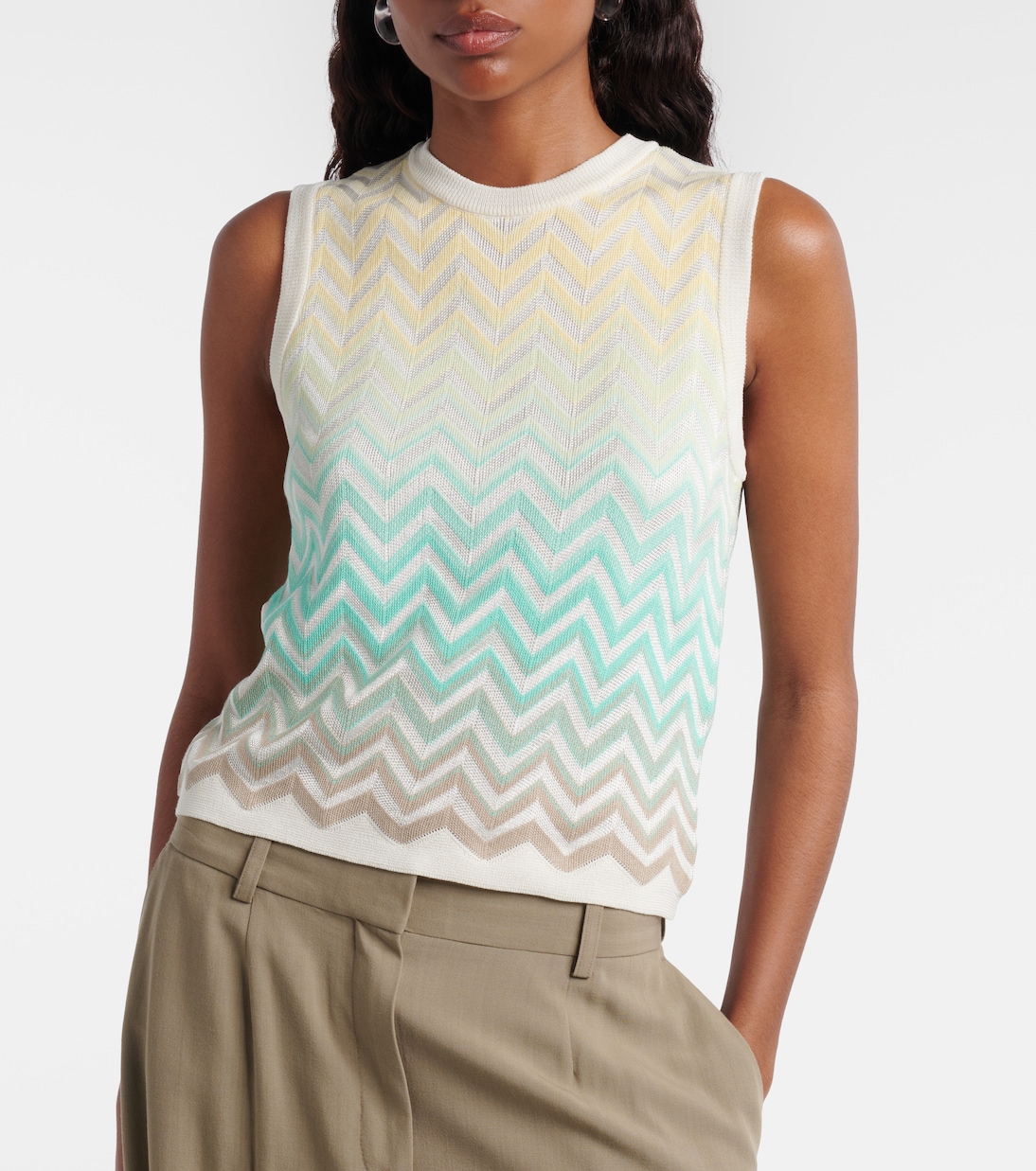 Zigzag cotton-blend top | Missoni