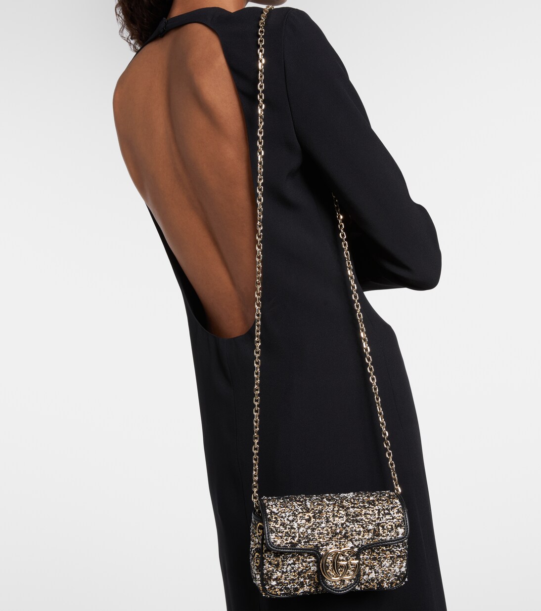 GG Marmont花呢单肩包 | Gucci