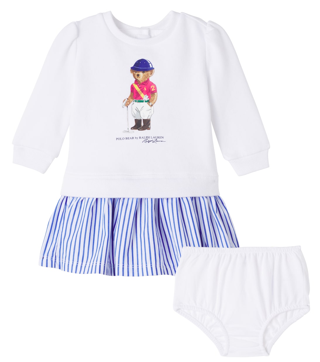 Baby Polo Bear bloomers and dress set | Polo Ralph Lauren Kids