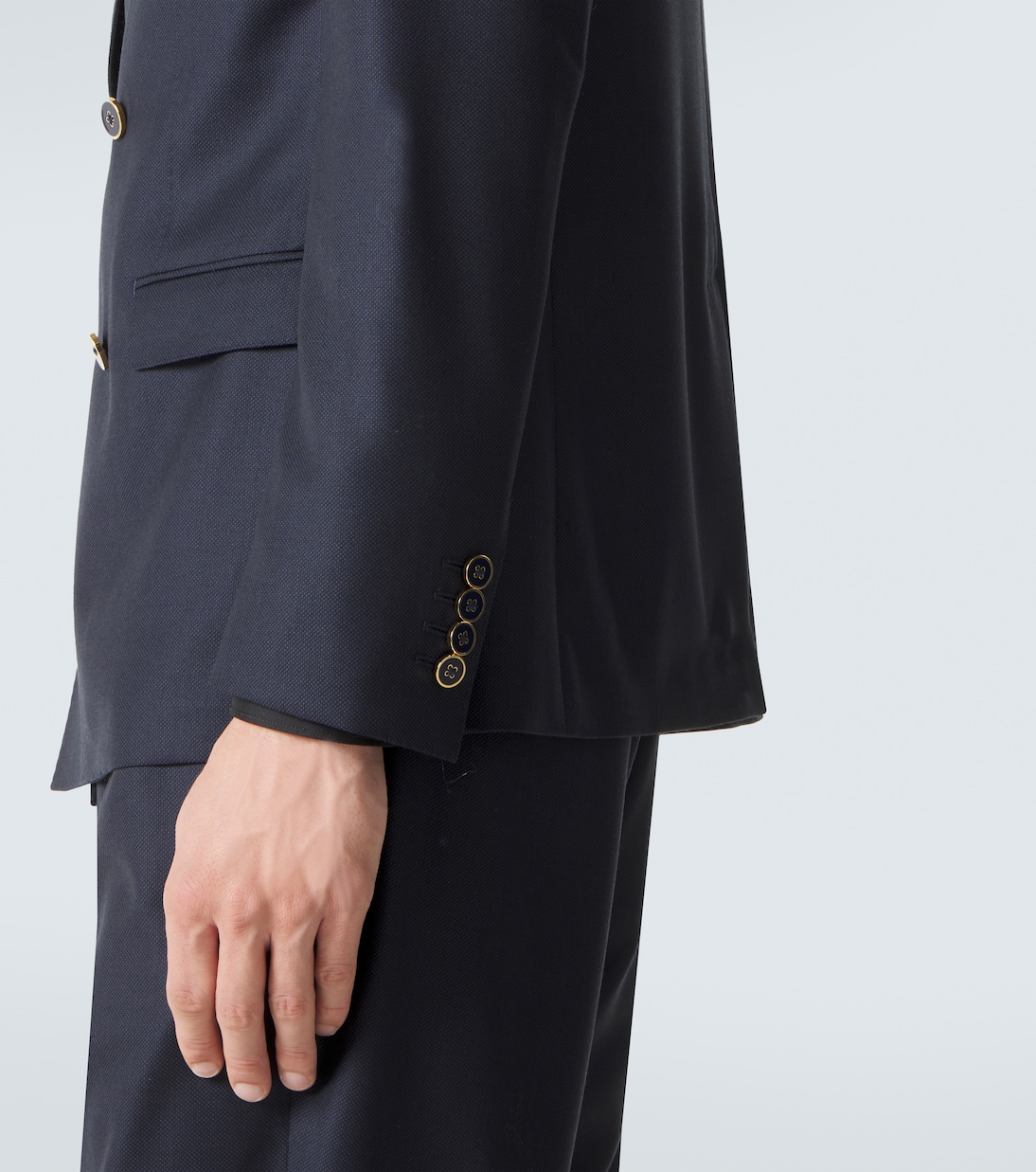 جاكيت بليزر من الصوف الخام بصفين من الأزرار | Dolce&Gabbana