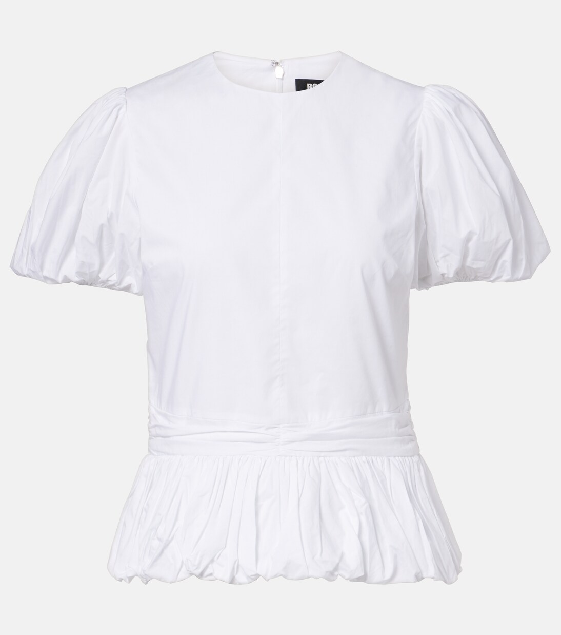 Alix peplum cotton poplin top | Rotate