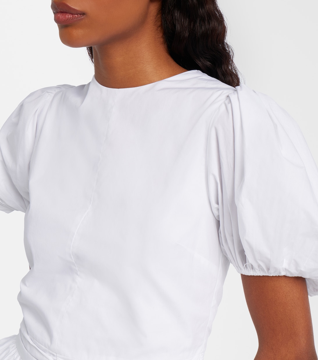 Alix peplum cotton poplin top | Rotate