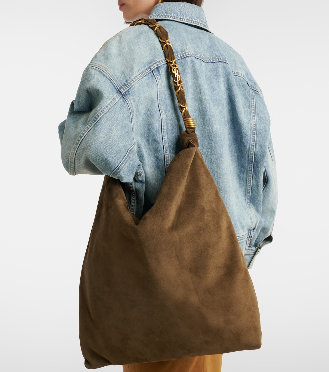 Borsa a spalla Amalia in suede | Saint Laurent