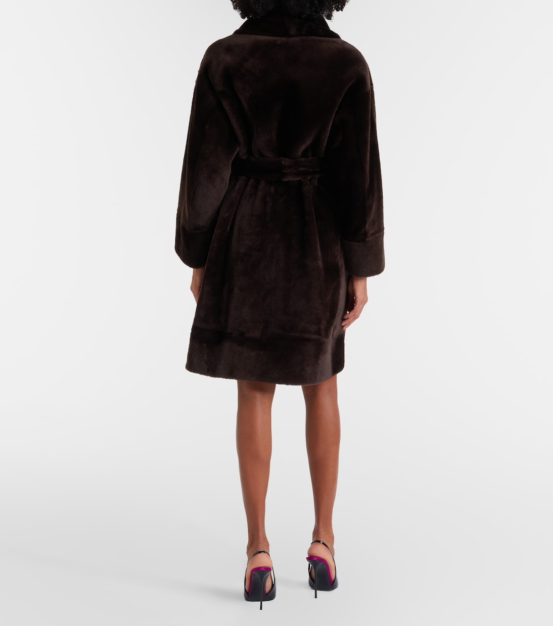 Juno shearling wrap coat | Nour Hammour