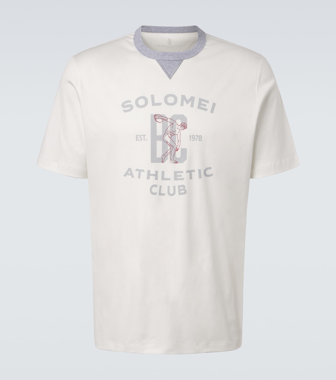 Printed cotton jersey T-shirt | Brunello Cucinelli