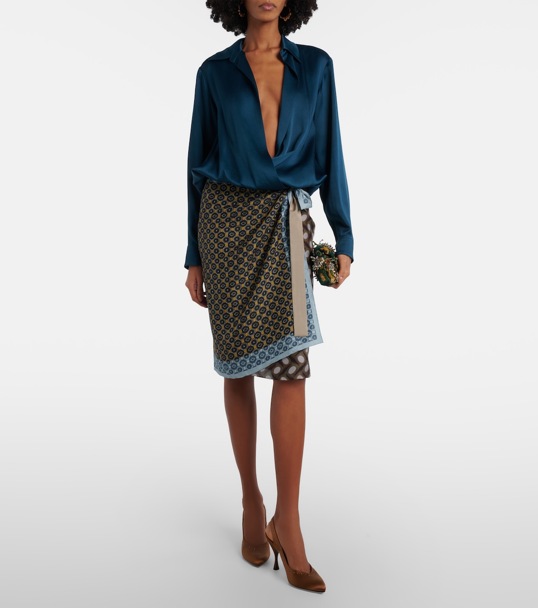 Star Dust 85 embellished satin slingback pumps | Herbert Levine