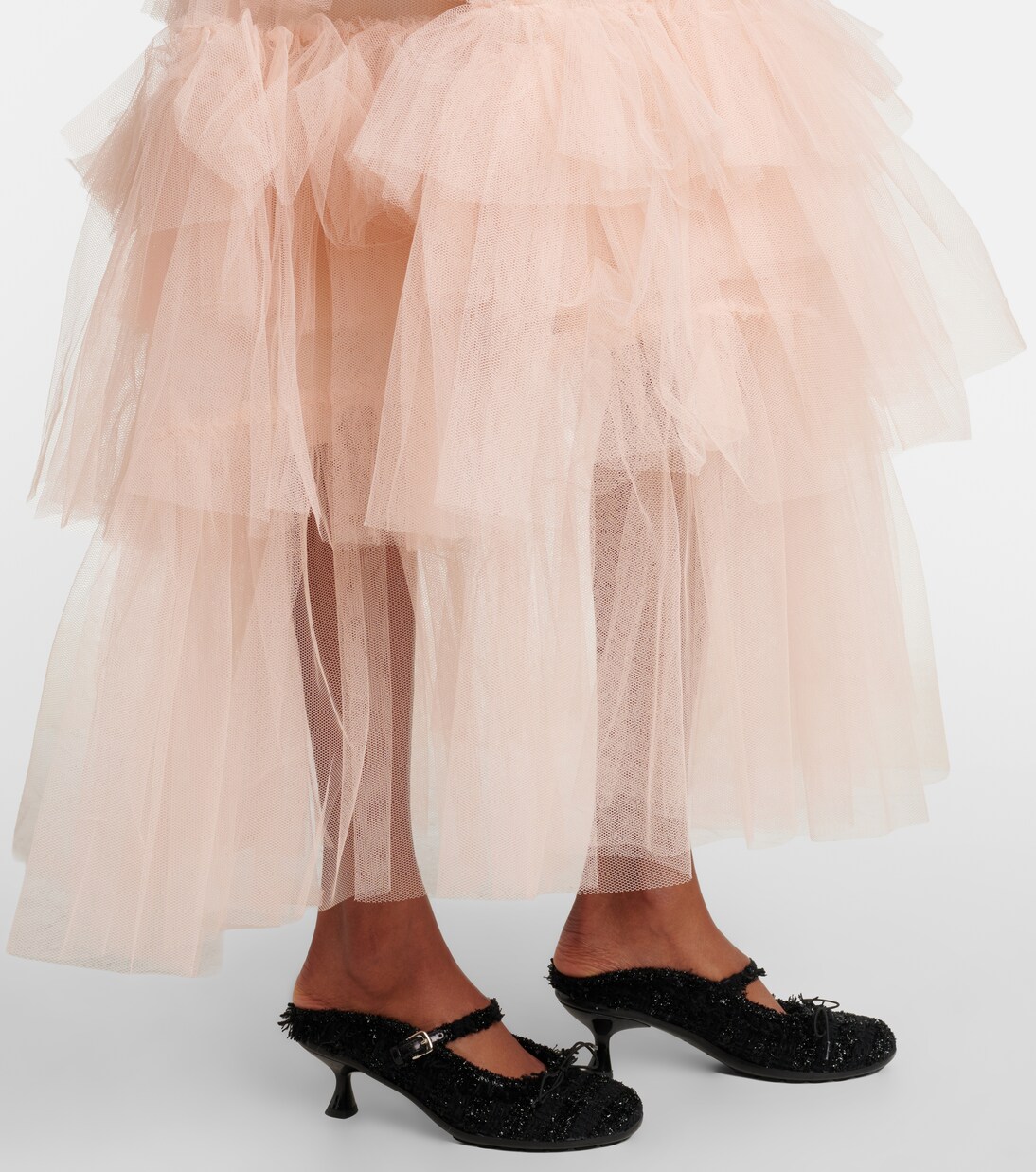 Ruffled tulle midi skirt | Simone Rocha