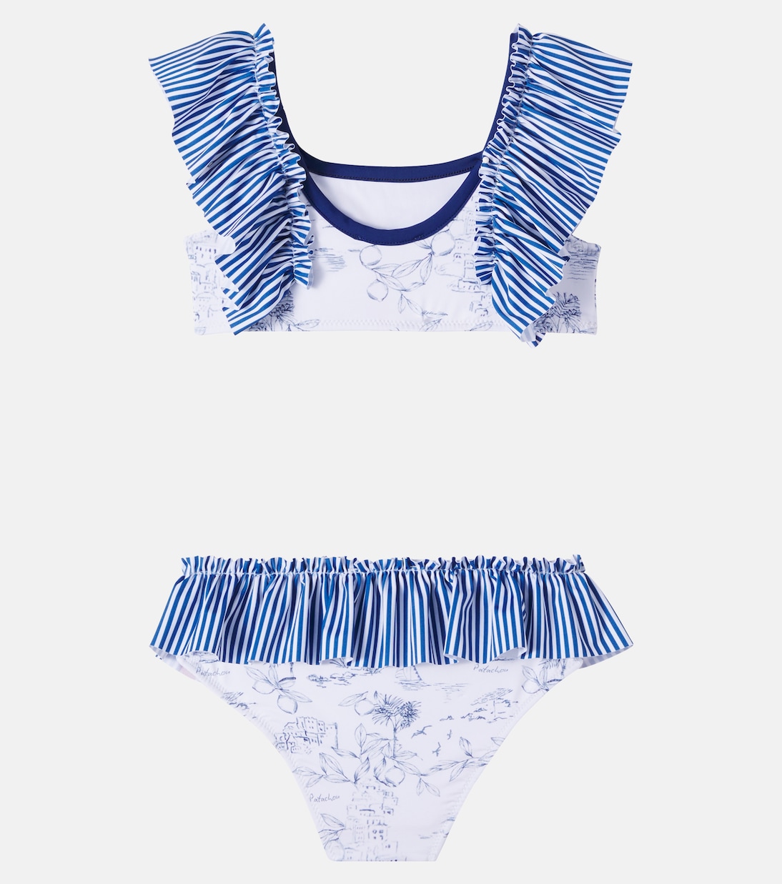 Bow-detail printed bikini | Patachou