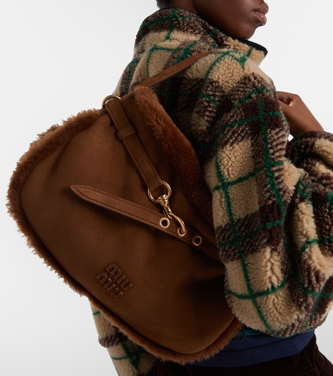 Aventure suede shoulder bag | Miu Miu