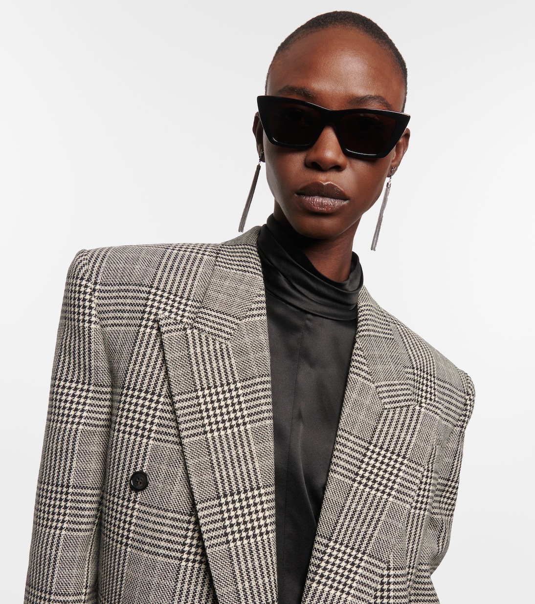 SL 276 Mica cat eye sunglasses in black Saint Laurent Mytheresa