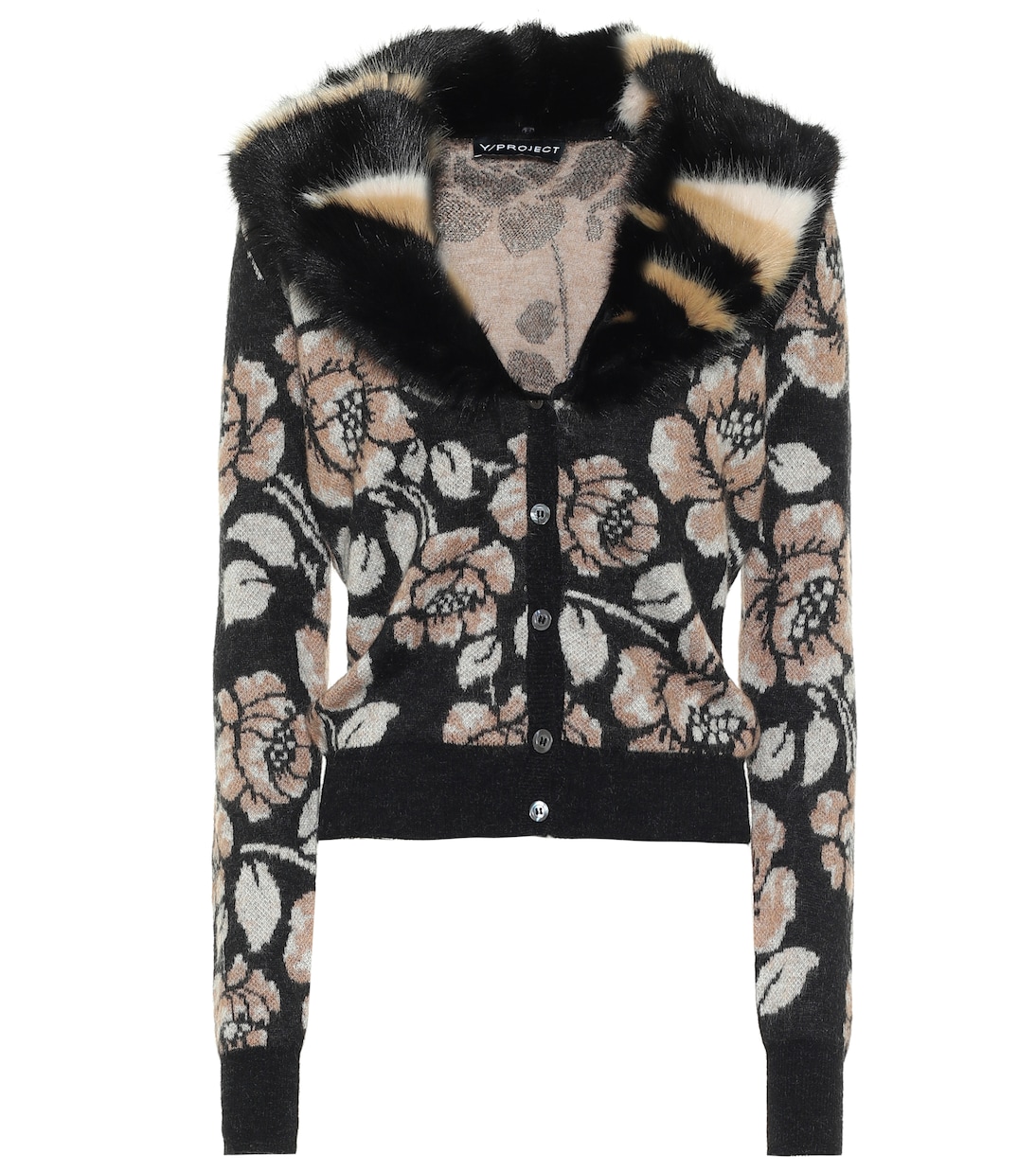 Cardigan in jacquard floreale | Y/Project