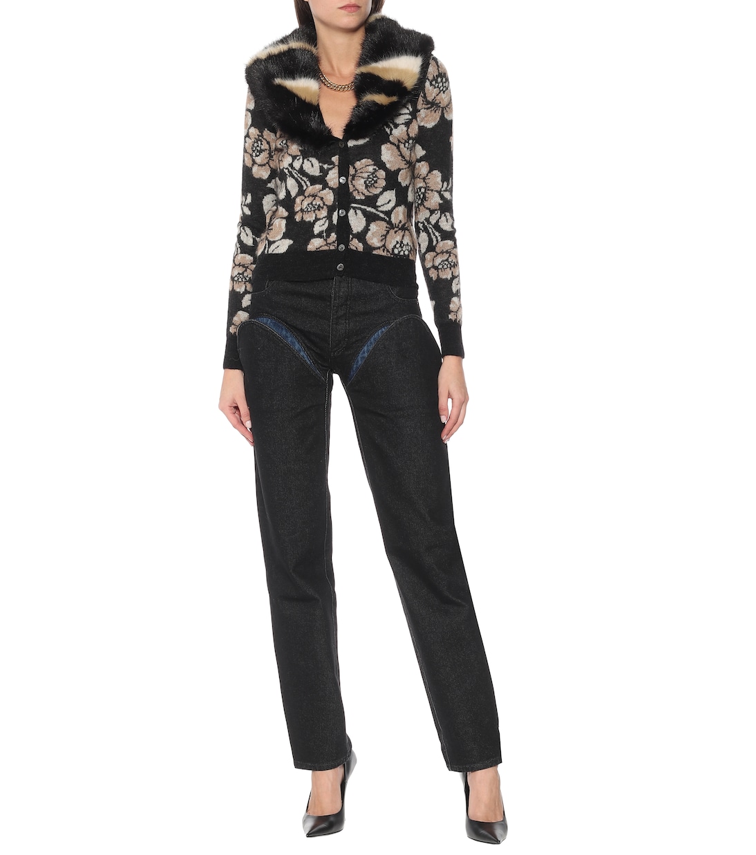 Cardigan in jacquard floreale | Y/Project