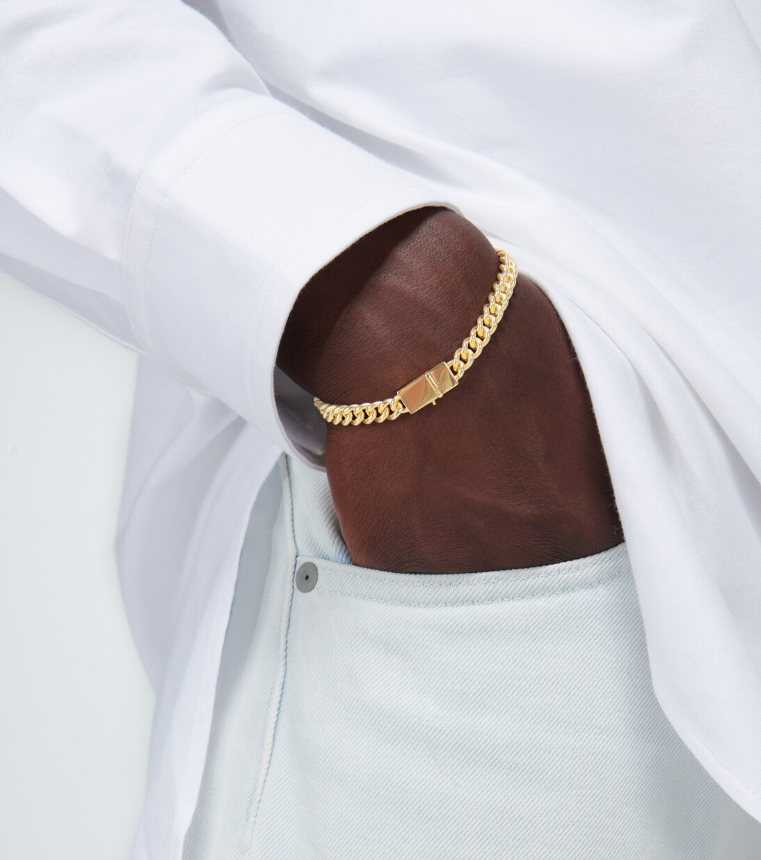Vergoldetes Armband Rounded Curb | Tom Wood