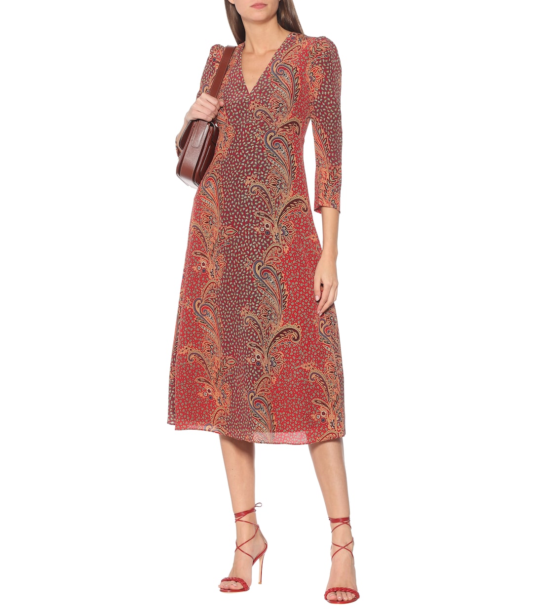 Abito midi a stampa in seta | Etro