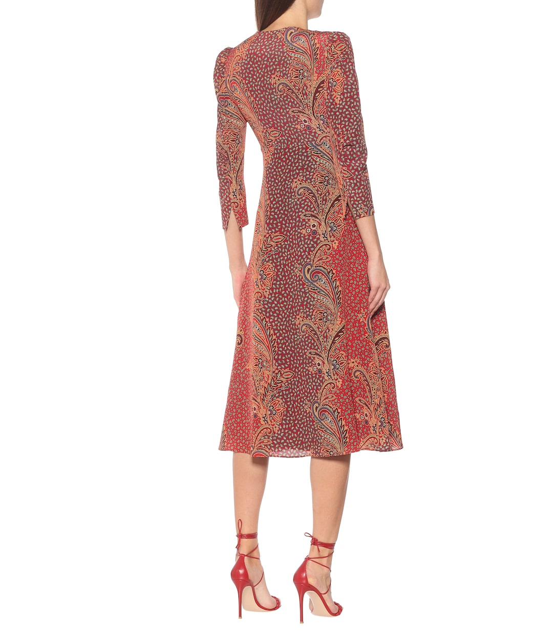 Abito midi a stampa in seta | Etro