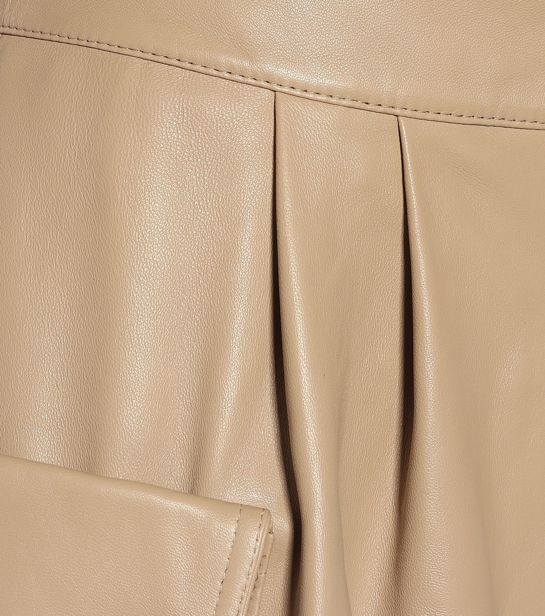 Falda midi cargo de piel | Zeynep Arçay