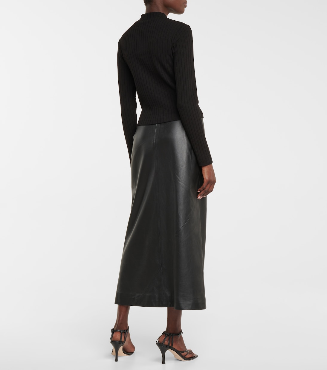 Ribbed-knit mockneck sweater | Vince