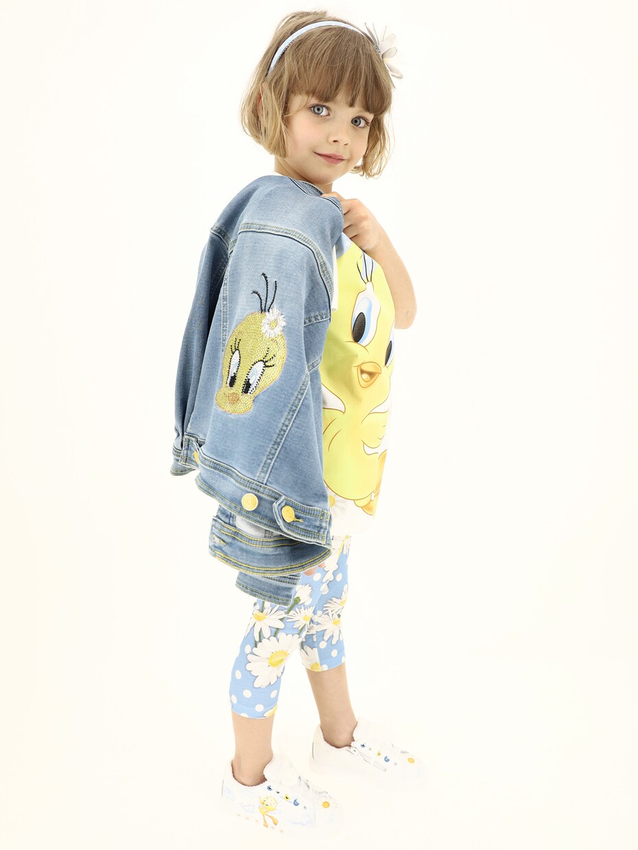 Tweety denim jacket | Monnalisa