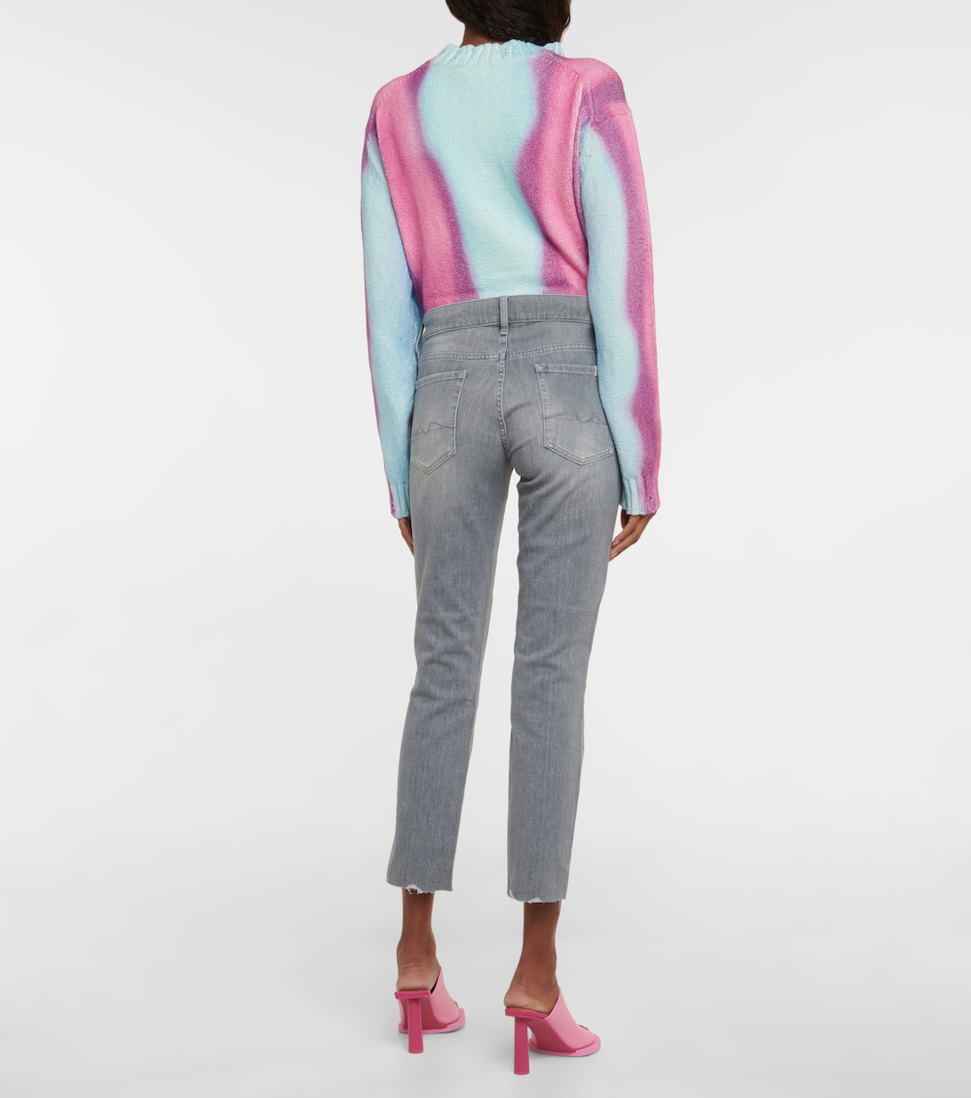 Jeans ajustados Roxanne de tiro medio | 7 For All Mankind