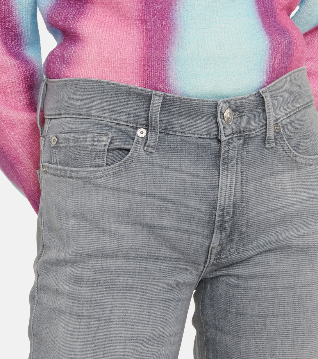 Jeans ajustados Roxanne de tiro medio | 7 For All Mankind