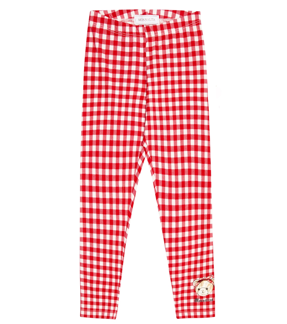 Gingham cotton-blend leggings | Monnalisa
