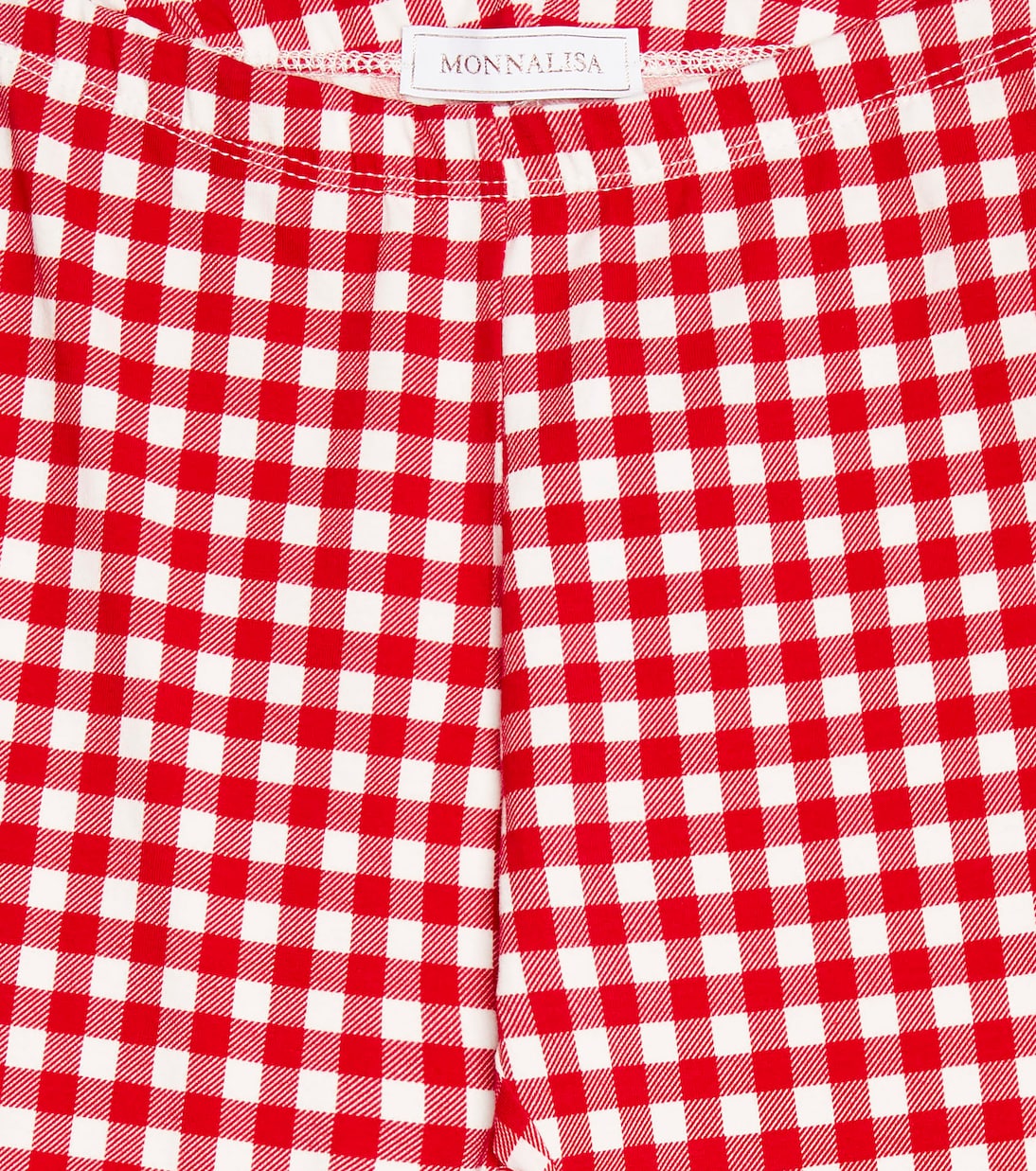 Gingham cotton-blend leggings | Monnalisa