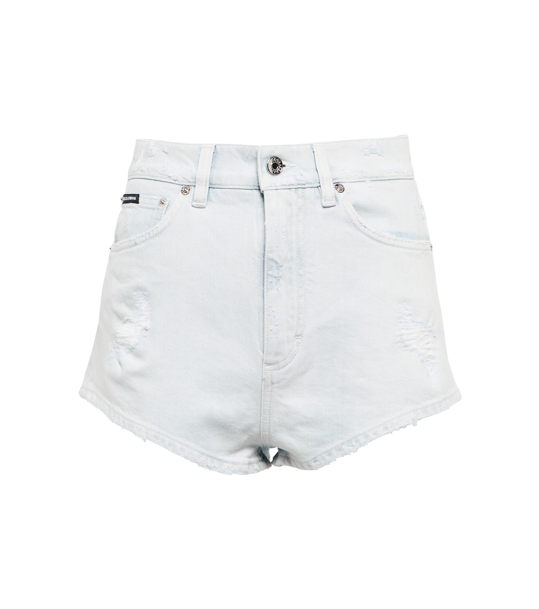 Distressed high-rise denim shorts | Dolce&Gabbana