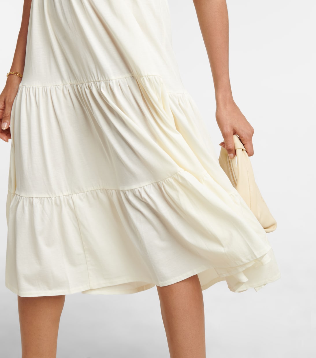 Abito midi in misto cotone con balze | Polo Ralph Lauren