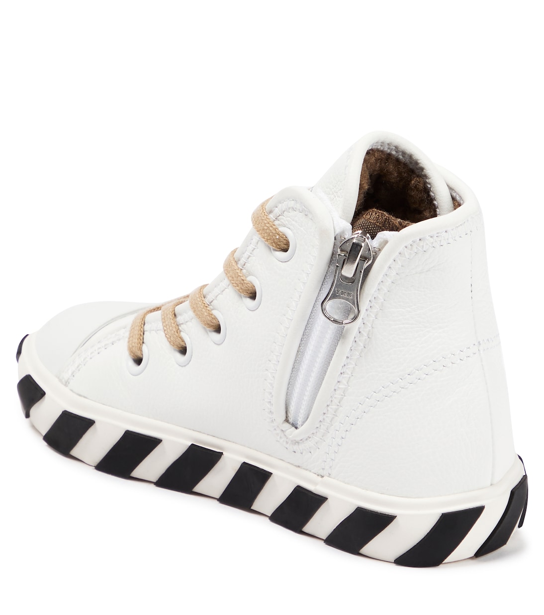 Low Vulcanized shearling-lined sneakers | Off-White Kids