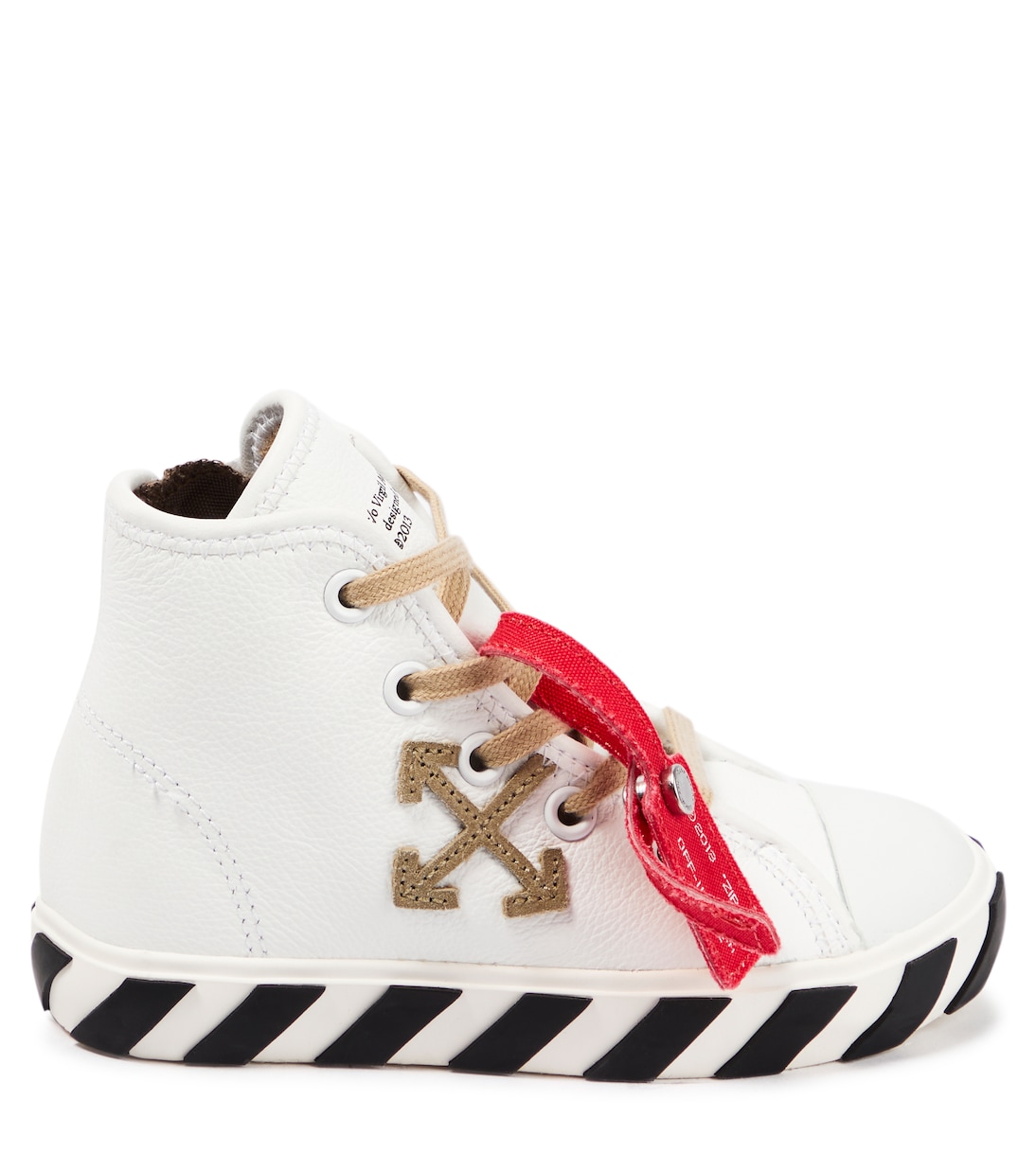 Low Vulcanized shearling-lined sneakers | Off-White Kids