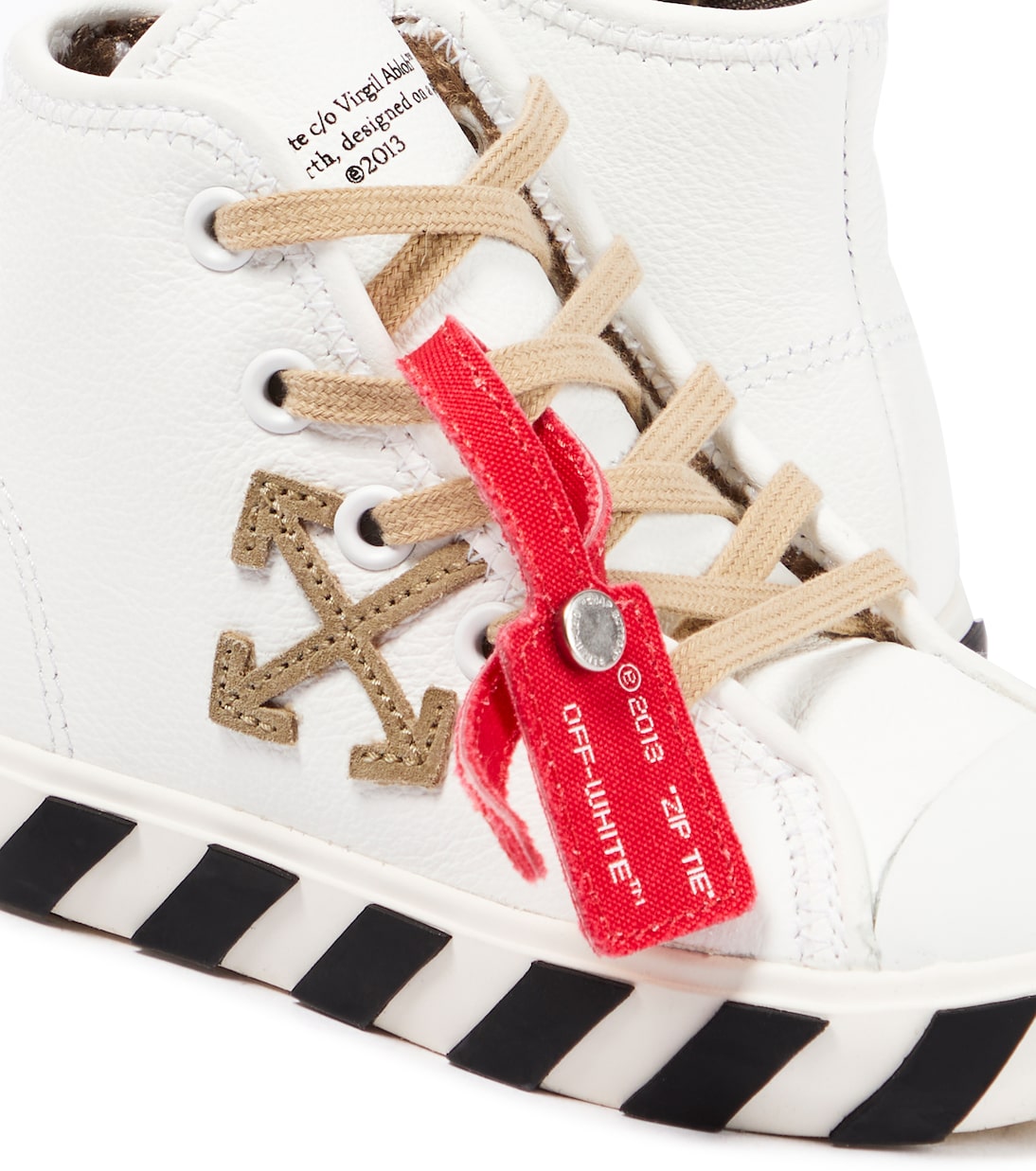 Low Vulcanized shearling-lined sneakers | Off-White Kids