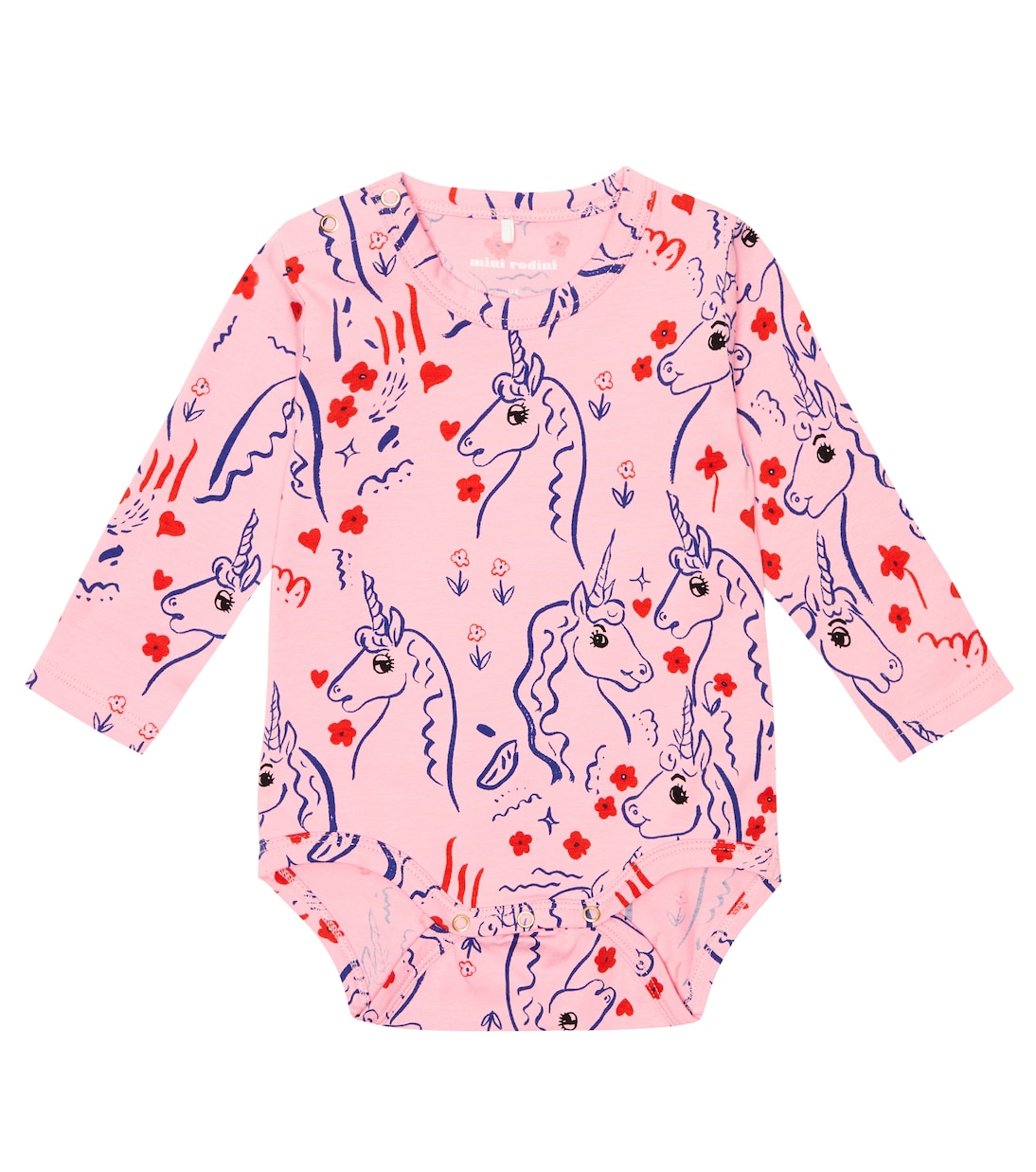 Baby printed cotton-blend onesie | Mini Rodini