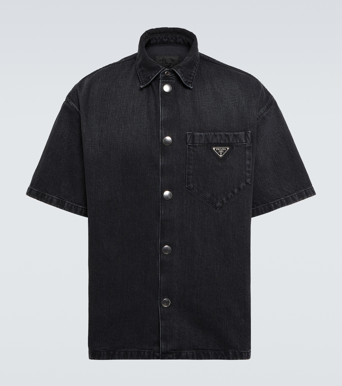 Logo牛仔衬衫 | Prada