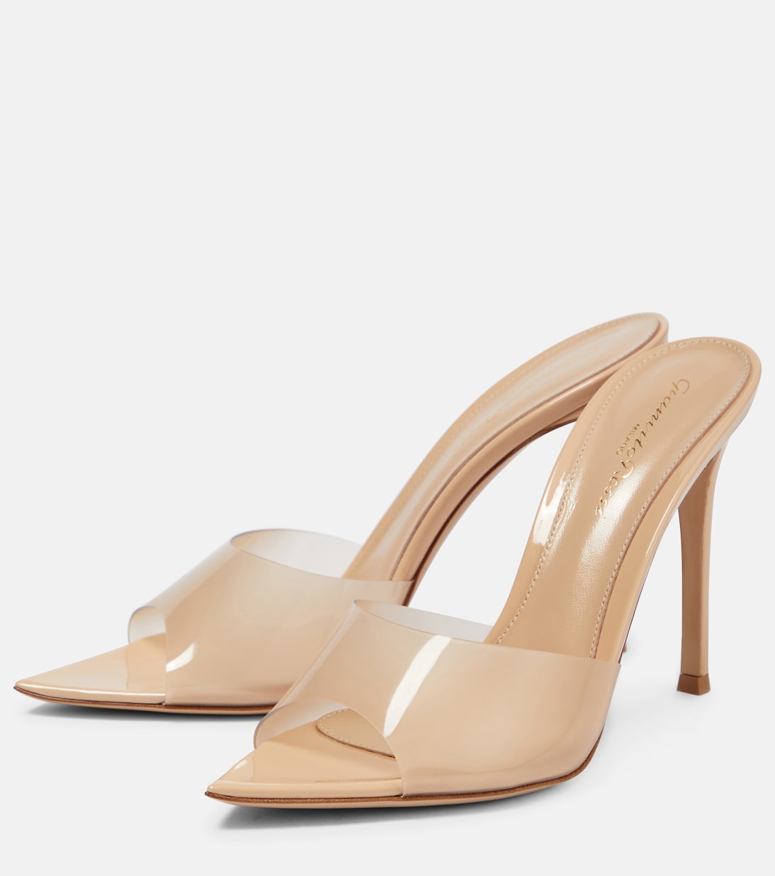 Elle 105 TPU and patent leather mules | Gianvito Rossi