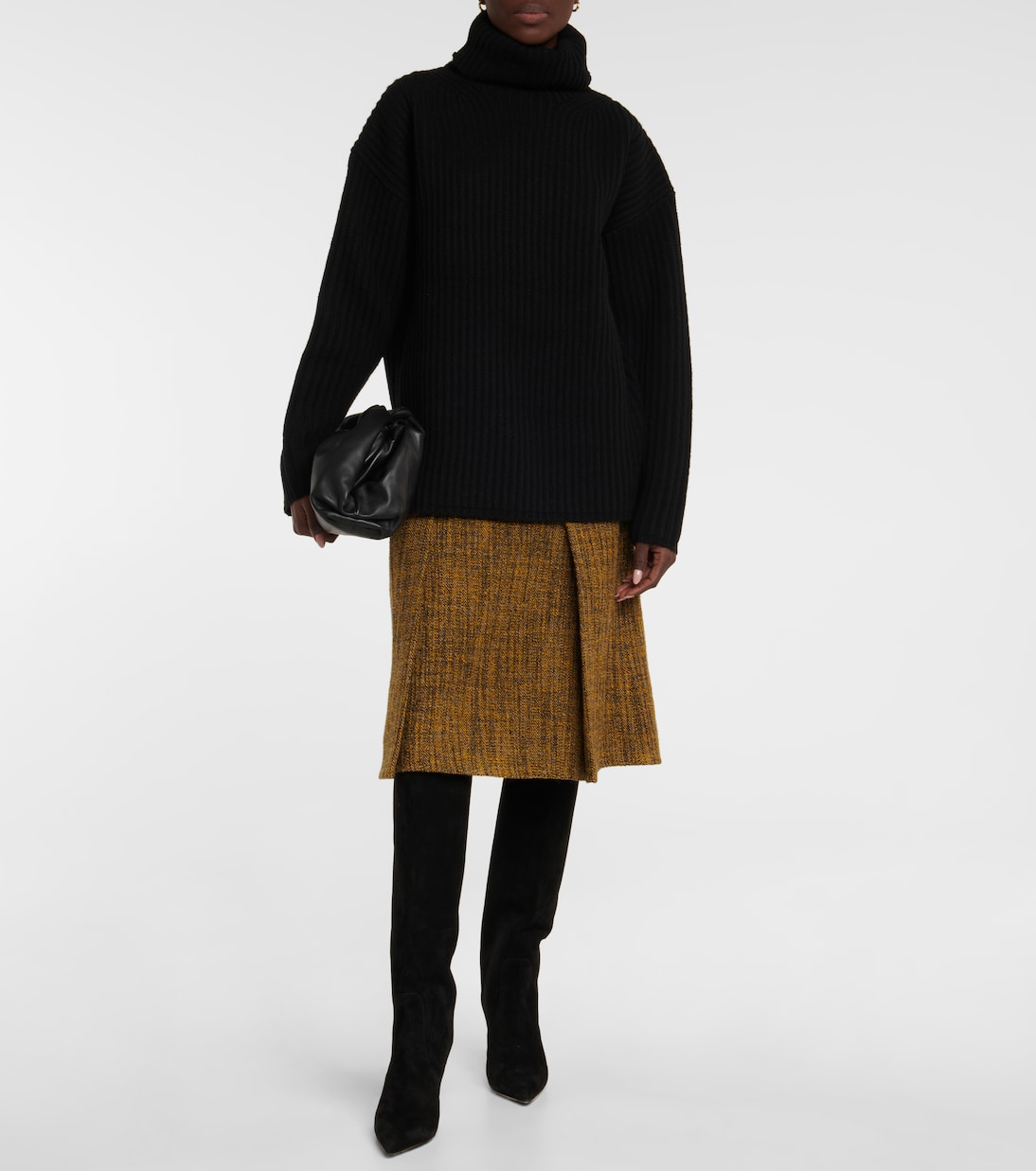 High-neck ribbed-knit wool sweater | Joseph