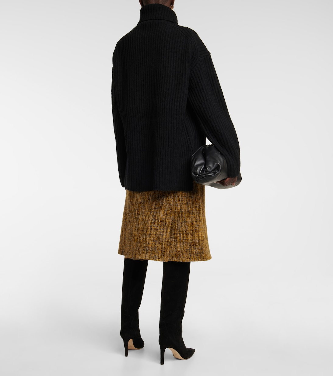 High-neck ribbed-knit wool sweater | Joseph