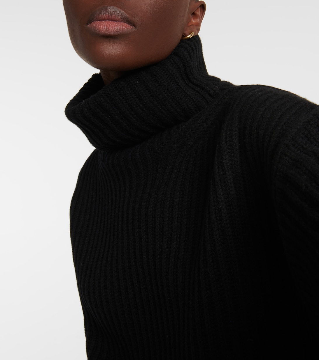 High-neck ribbed-knit wool sweater | Joseph