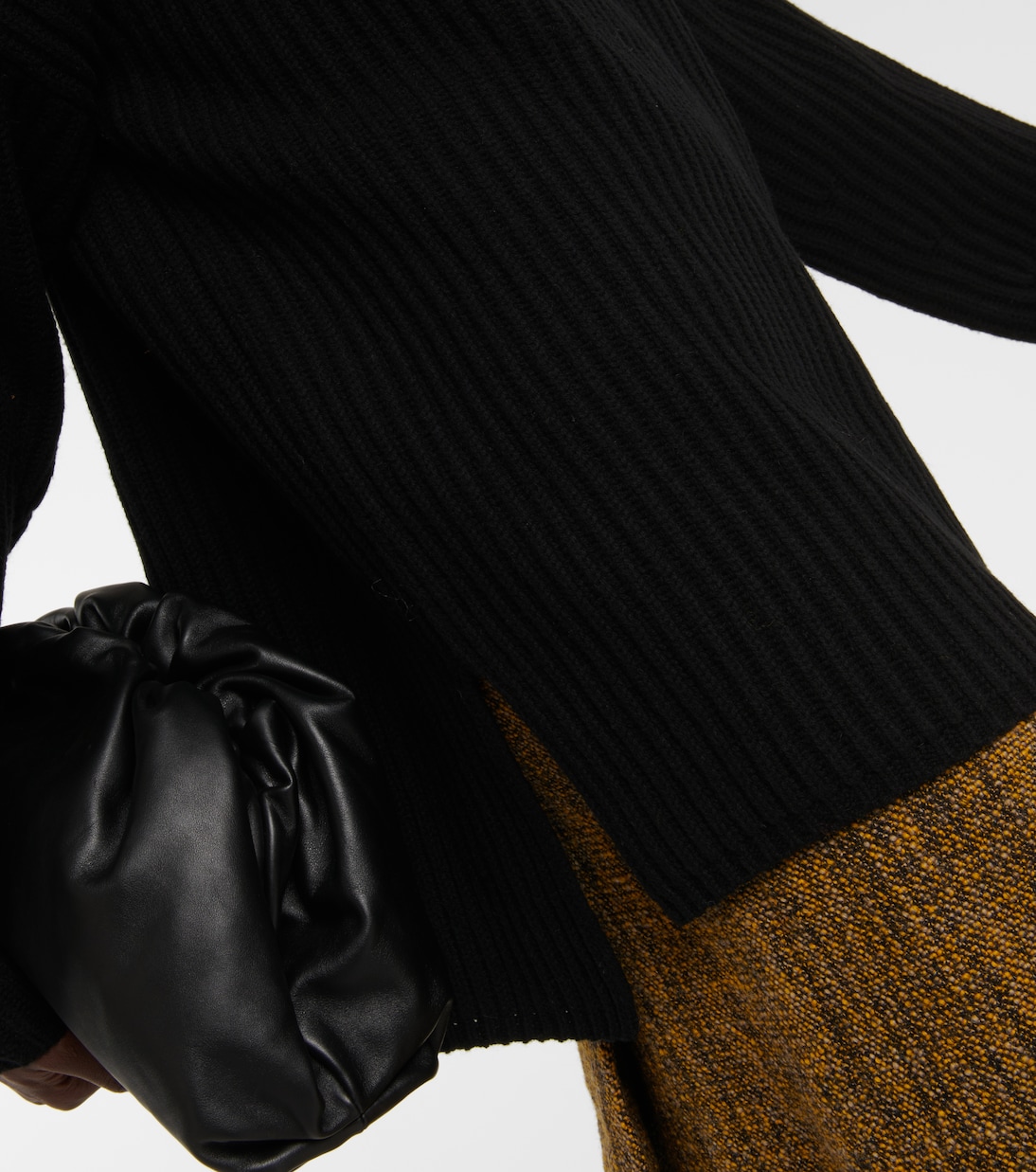 High-neck ribbed-knit wool sweater | Joseph