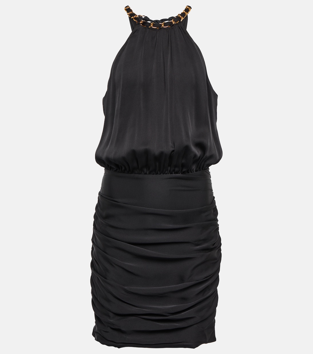 Chain halterneck silk-blend minidress | Veronica Beard