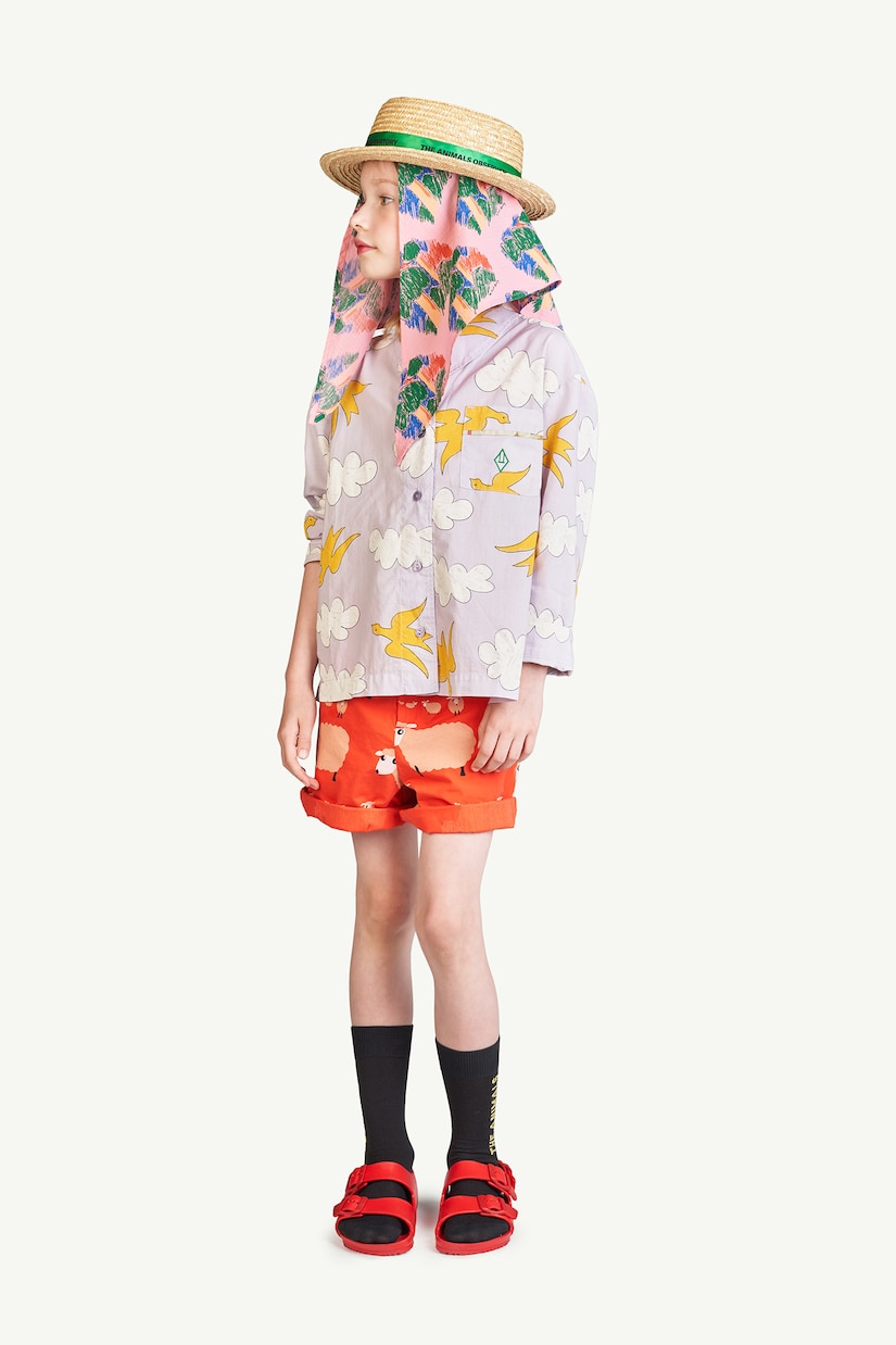 Pig printed cotton shorts | The Animals Observatory